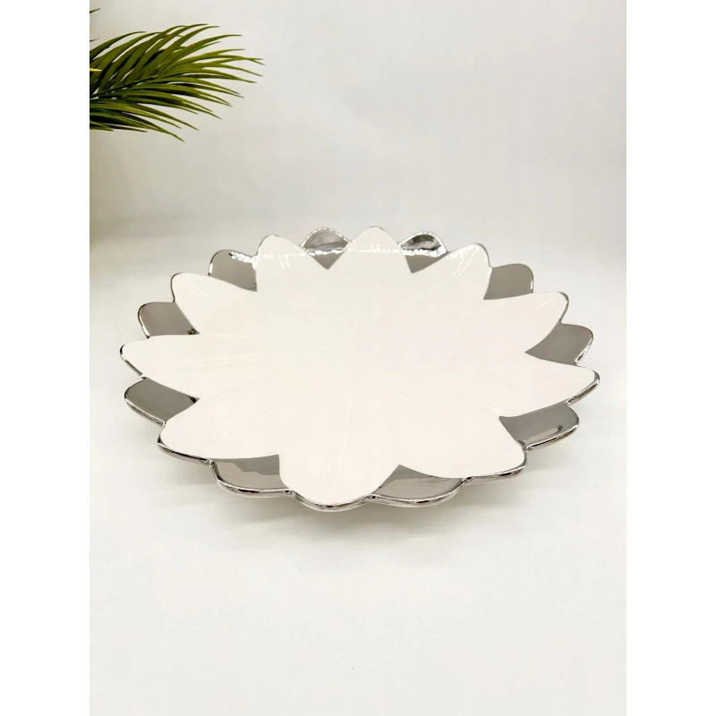 Assiette de Présentation "Fleur Dorée"