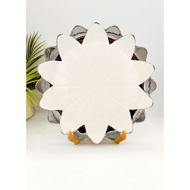 Assiette de Présentation "Fleur Dorée"