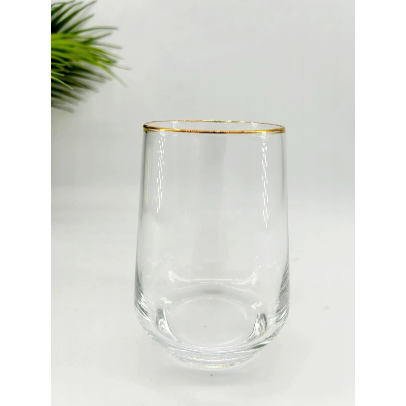 Verre cylindrique avec liseré doré – 380 ml