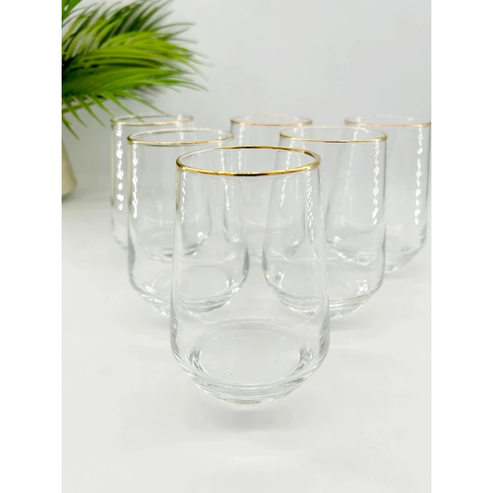 Verre cylindrique avec liseré doré – 380 ml