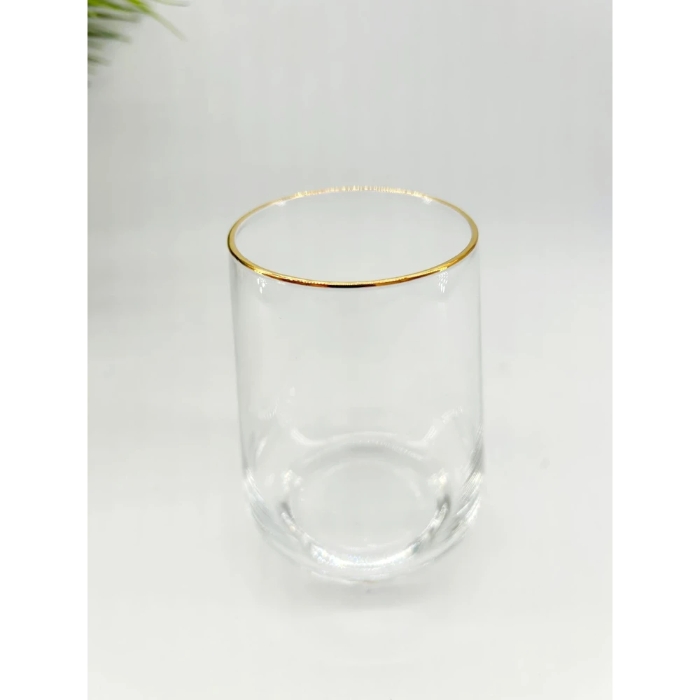 Verre cylindrique avec liseré doré – 380 ml
