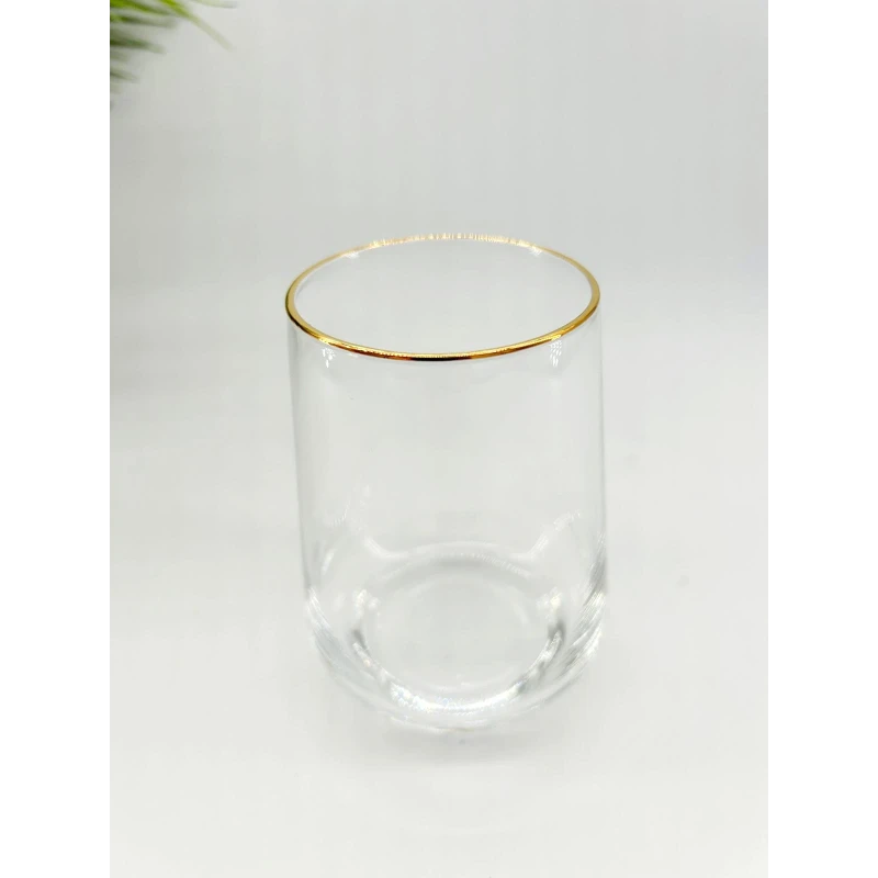 Verre cylindrique avec liseré doré – 380 ml