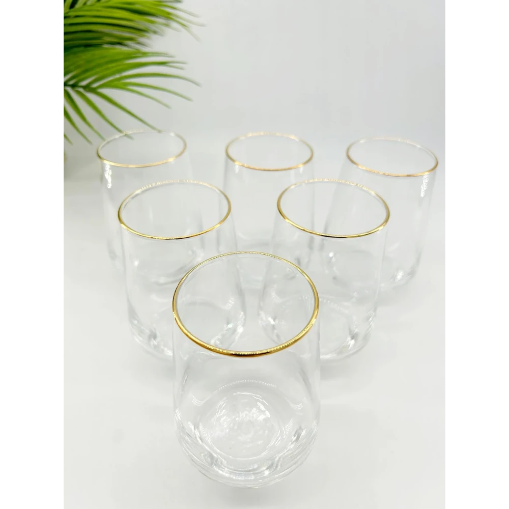 Verre cylindrique avec liseré doré – 380 ml