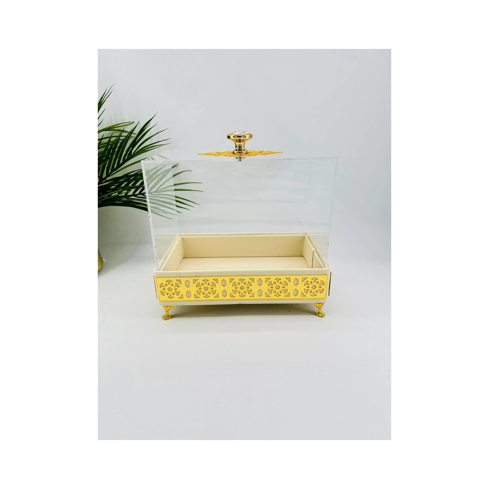 Boîte Cadeau avec Couvercle Transparent – 29,5 × 19,5 × 28 cm