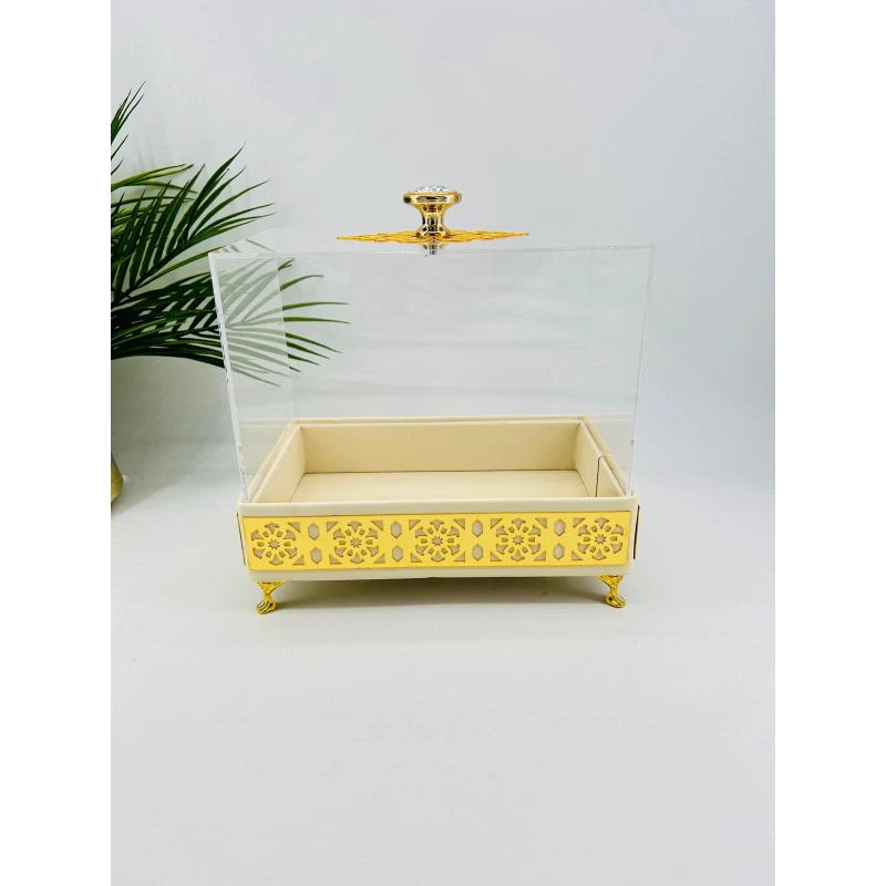 Boîte Cadeau avec Couvercle Transparent – 29,5 × 19,5 × 28 cm