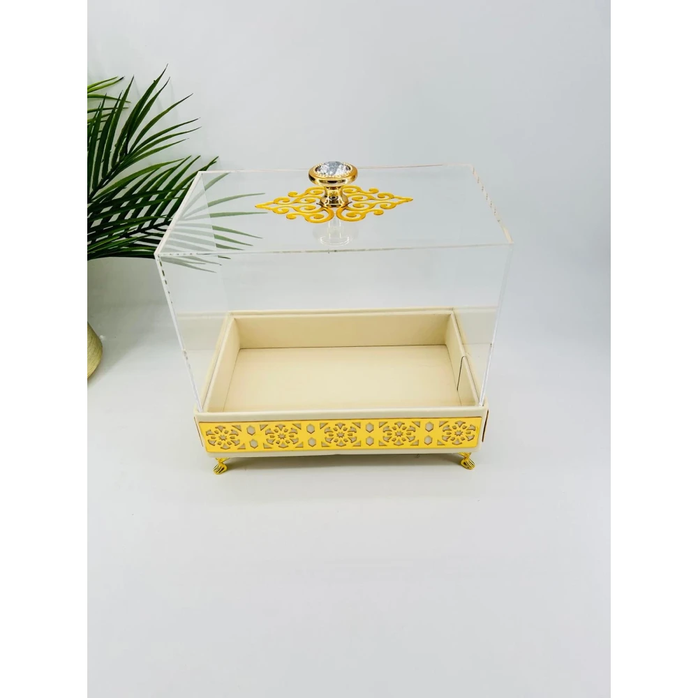 Boîte Cadeau avec Couvercle Transparent – 29,5 × 19,5 × 28 cm
