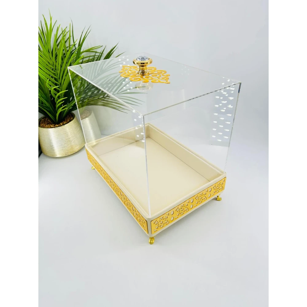 Boîte Cadeau avec Couvercle Transparent – 29,5 × 19,5 × 28 cm