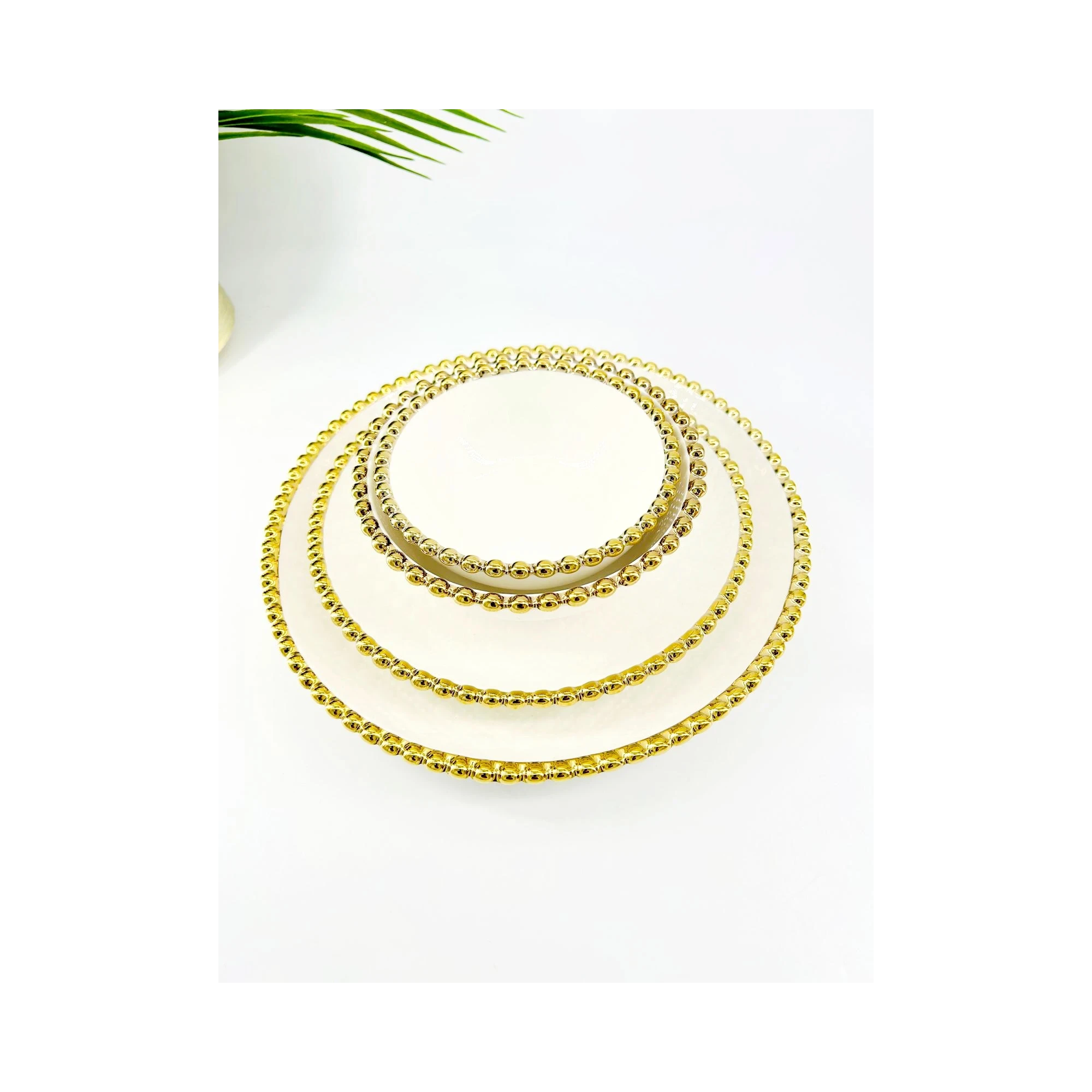 Service de Table Perles d’Or – 24 Pièces