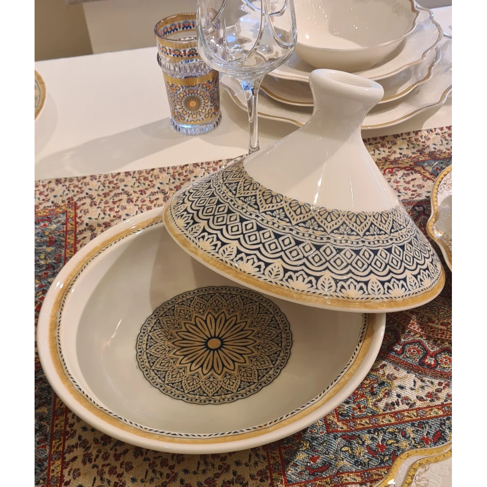 Tajine Byzance – Élégance et Tradition en Porcelaine
