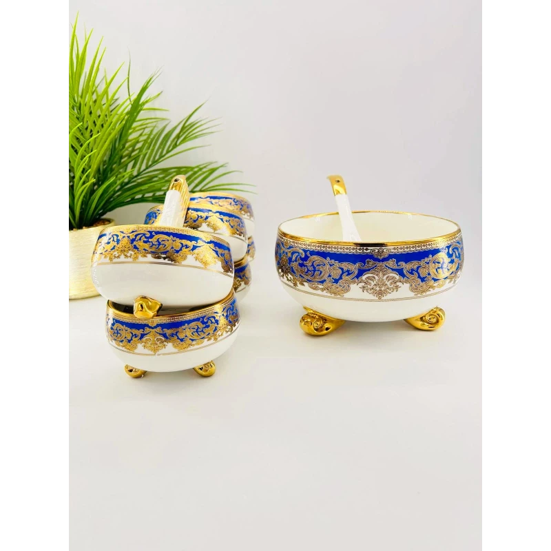 Service Royal Oriental – Ensemble de 7 bols en porcelaine