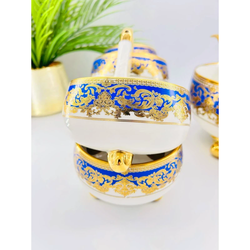 Service Royal Oriental – Ensemble de 7 bols en porcelaine
