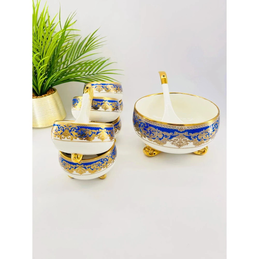 Service Royal Oriental – Ensemble de 7 bols en porcelaine