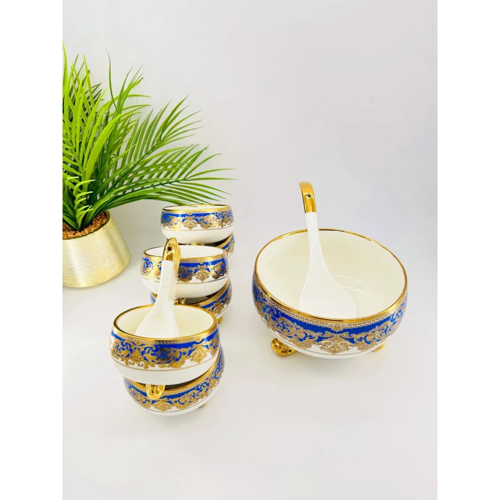 Service Royal Oriental – Ensemble de 7 bols en porcelaine