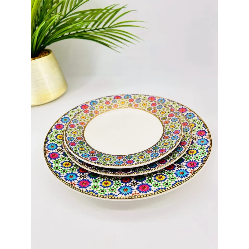 Service de table Arabesque – 18 pièces en porcelaine