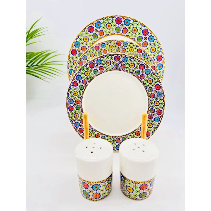 Service de table Arabesque – 18 pièces en porcelaine