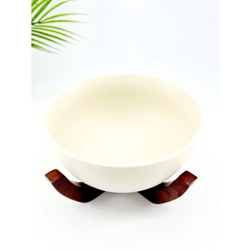 Grand bol avec socle en bois d’acacia