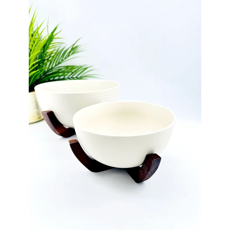 Bol avec socle en bois d’acacia – Modèle moyen