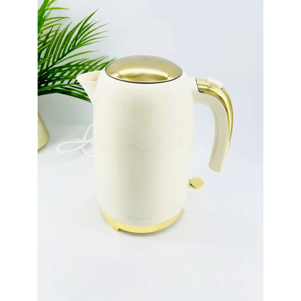 Bouilloire électrique beige 1,7 L – Design élégant