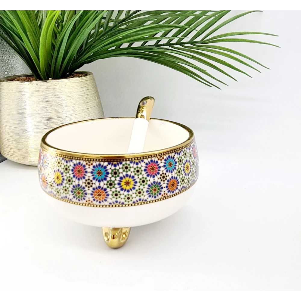 Service Oriental Arabesque – Ensemble de 7 bols en porcelaine