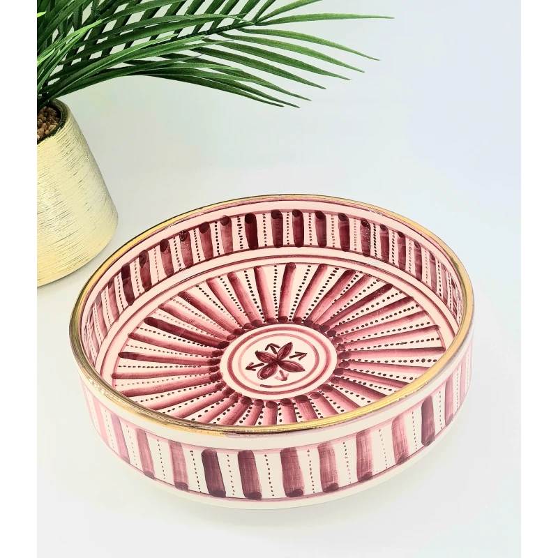 Rondelle artisanale de Safi – Liseré or 12 carats