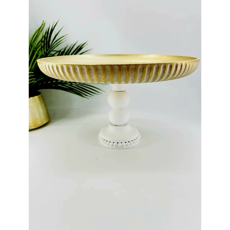 Plateau décoratif doré surélevé | Présentoir 37cm | Tendance by Karina